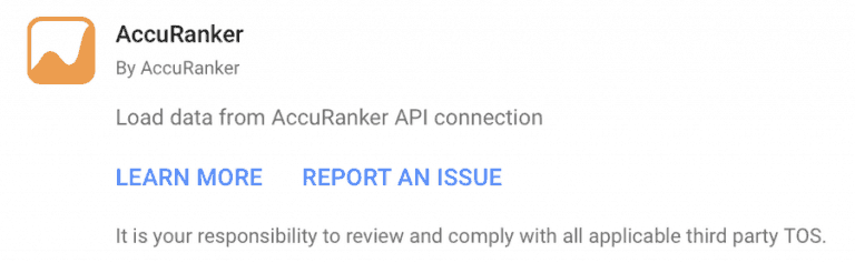 How to Install the AccuRanker Google Data Studio Connector