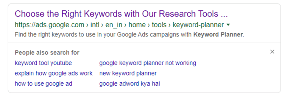 Choose the right keywords