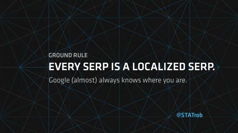 Every serp is localised serp