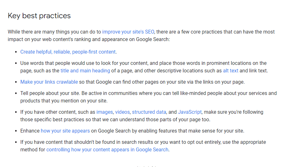 Best practices to improve your SEO