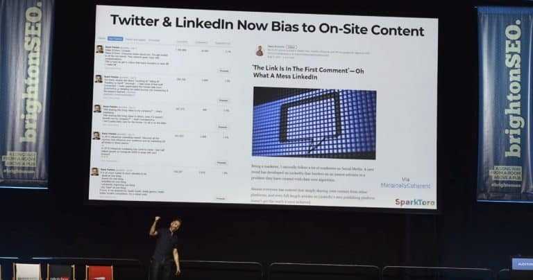 Rand Fishkin at at BrightonSEO 2018