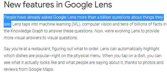 New Features in Google Lens