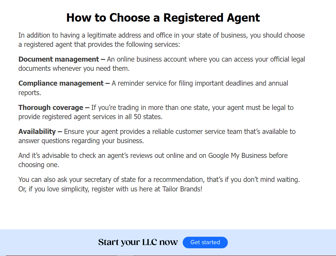 How to choose a registered agent