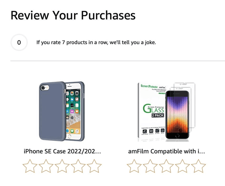 Review your purchases