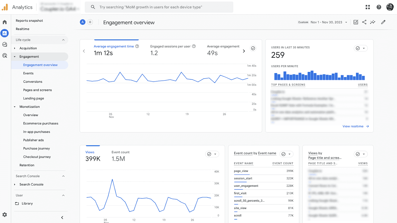 Overview Report in Google Ananlytics